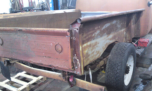 1950 chevrolet rust pickup body