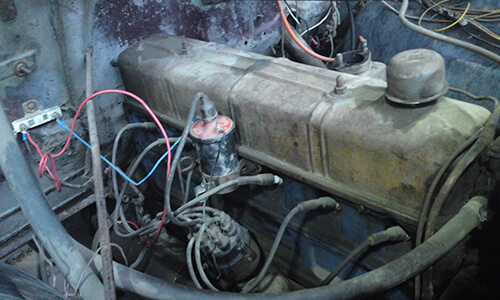 1950 chevrolet dirty engine